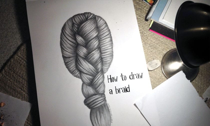 How to draw a braid -- Mervi Emilia